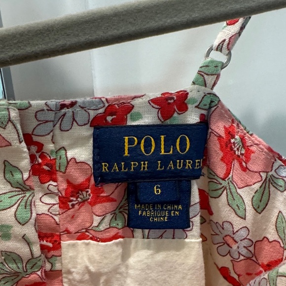 Polo by Ralph Lauren Red and White Floral Kids Dress - Picture 4 of 5